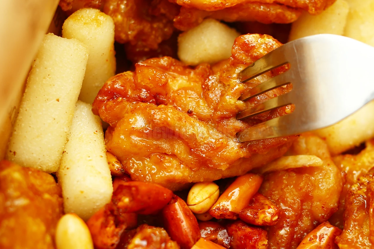 순살다리살 포크 탄력 fork chicken texture