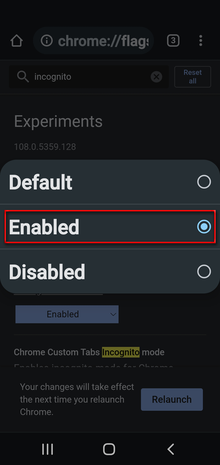 안드로이드 크롬 시크릿 탭 캡처하기_2