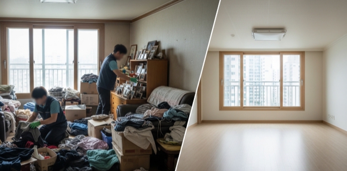 서산 고독사청소 및 정리중