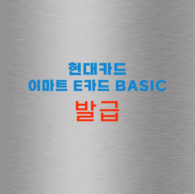 현대카드 이마트 e카드 Basic