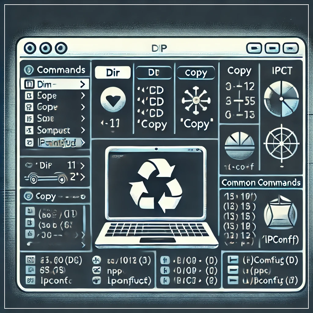 명령 프롬프트의 기본 명령어를 나타낸 이미지