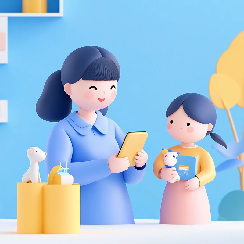 스마트폰으로 연금 ETF 자동 투자 알림을 받고 가족과 함께 안심하는 여성, 자동투자, 스마트 연금 관리, 노후 대비 투자, 가족 재정 안전성 강조