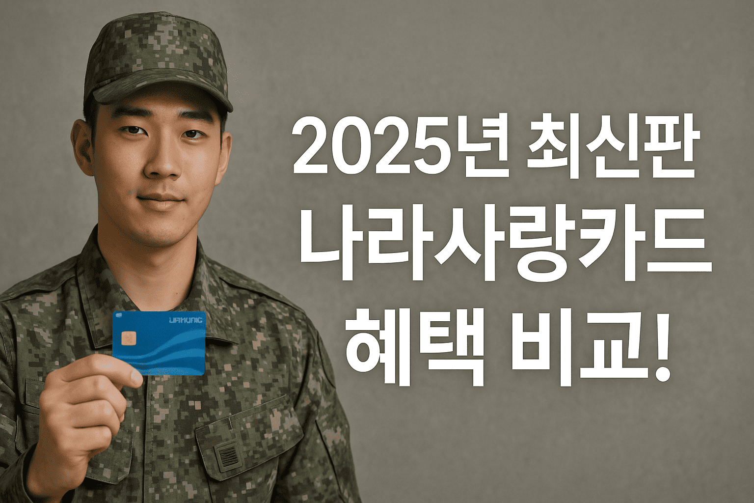 2025년 최신판 나라사랑카드 혜택 비교! 가장 많이 받는 건 이 카드
