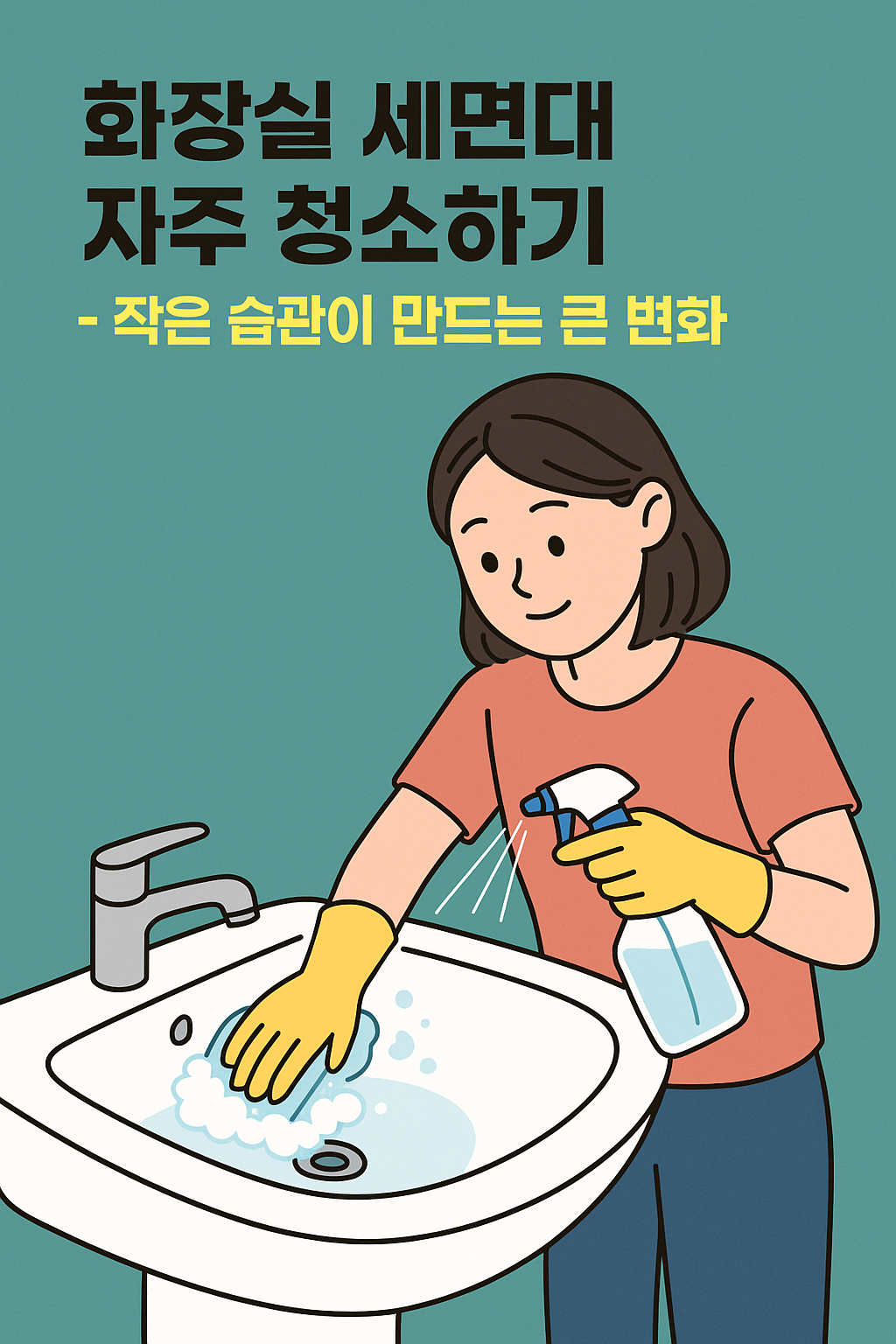 화장실 세면대 자주 청소하기 – 작은 습관이 만드는 큰 변화