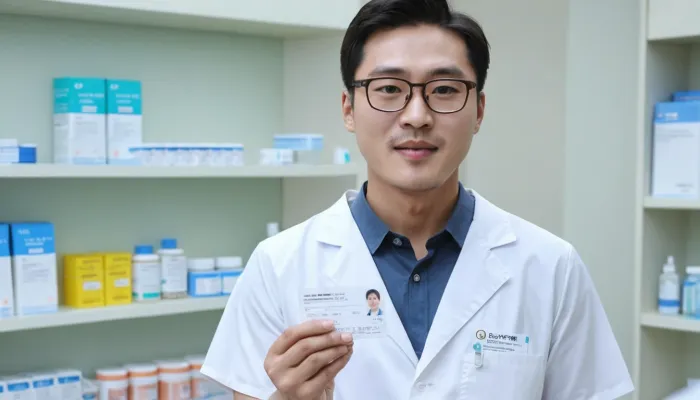 치과에서 처방받은 잇몸 염증 치료약을 확인하는 모습