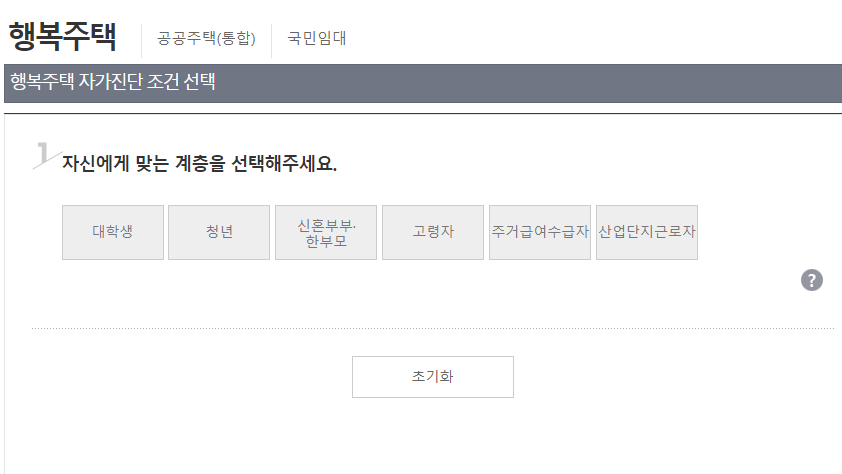 행복주택 입주자격