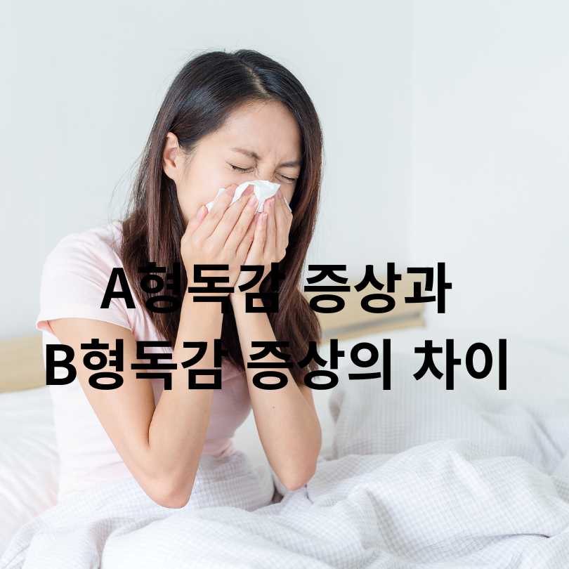 A형독감 vs B형독감 증상 차이 
