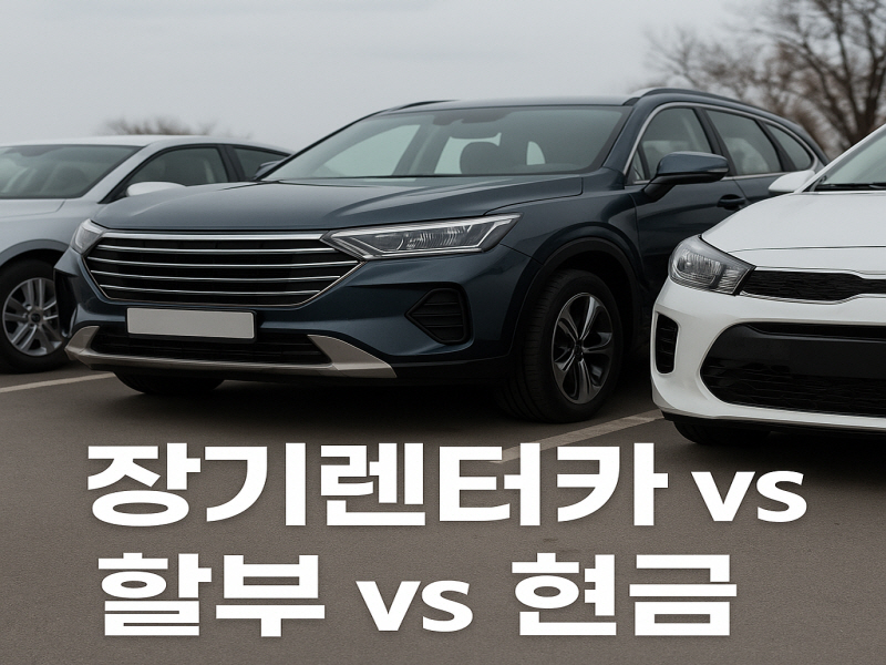 첫 차 구매, 장기렌터카 vs 할부 vs 현금 비교 완벽 가이드