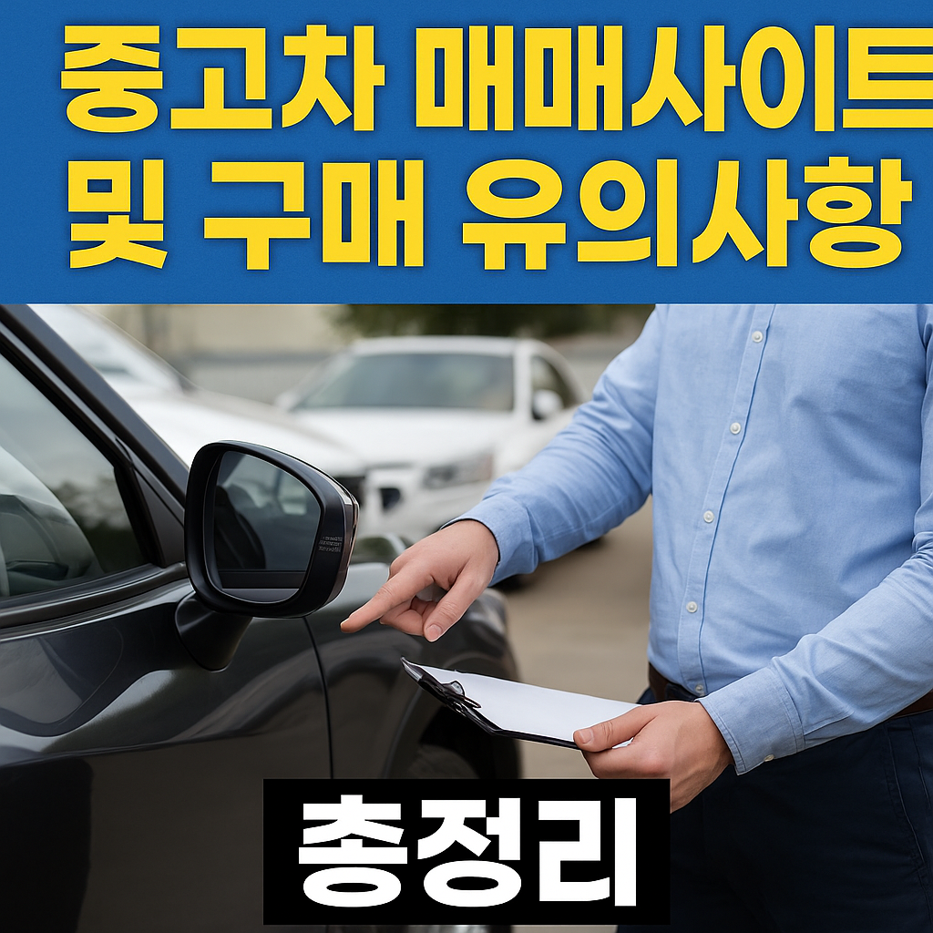 중고차 매매사이트 및 구매 유의사항 총정리