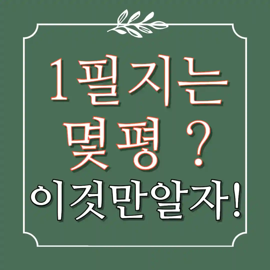 1필지는 몇평