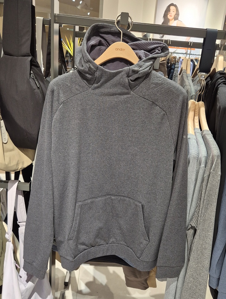 겨울 운동복 레이어링 안다르 기모후디