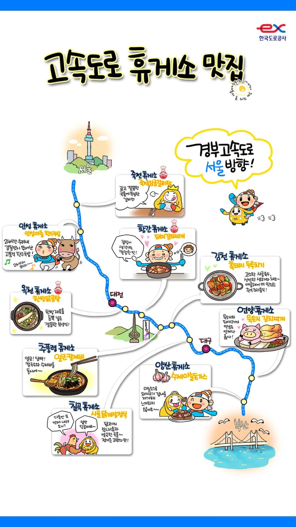 경부고속도로 맛집 추천 서울 부산 방향