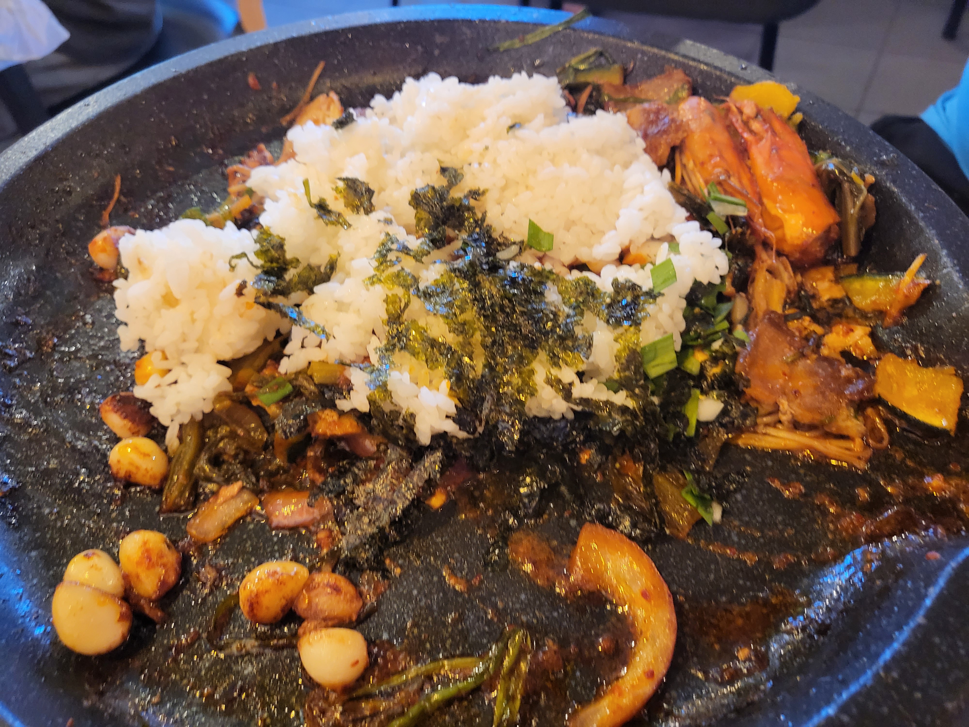 돌문어삼합 후 비빔밥