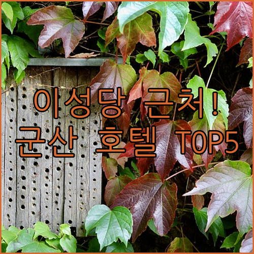 이성당 근처 군산 호텔 베스트 5 위..