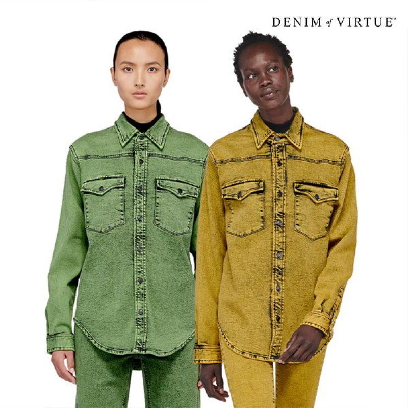 데님오브벌츄 여성 데님 셔츠 VW01B2100T