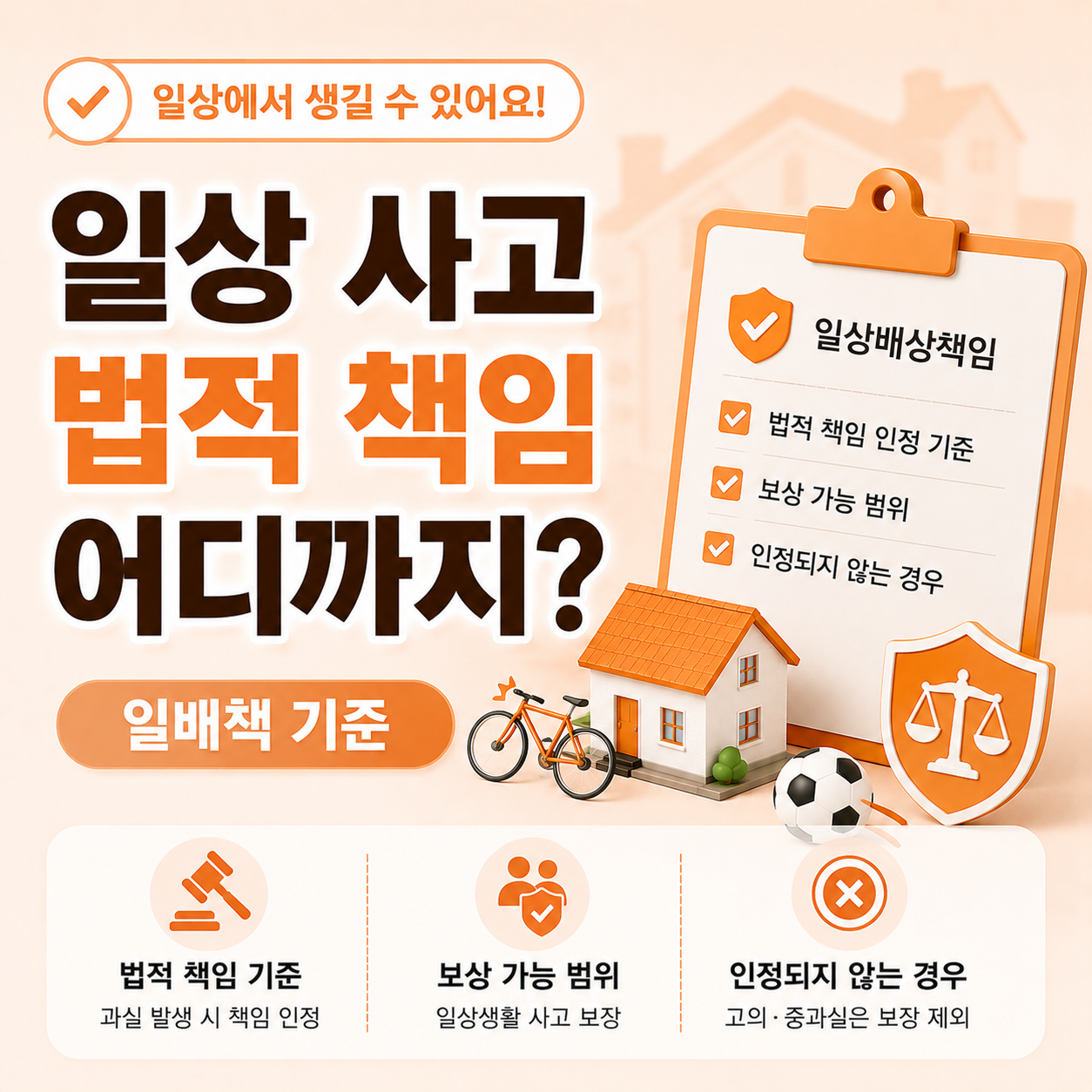 일상배상책임보험 법적 책임 기준 설명 이미지