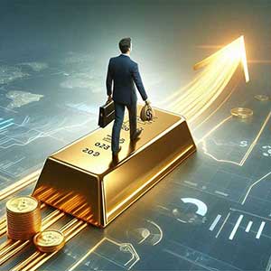 금괴가 쌓여 있는 이미지