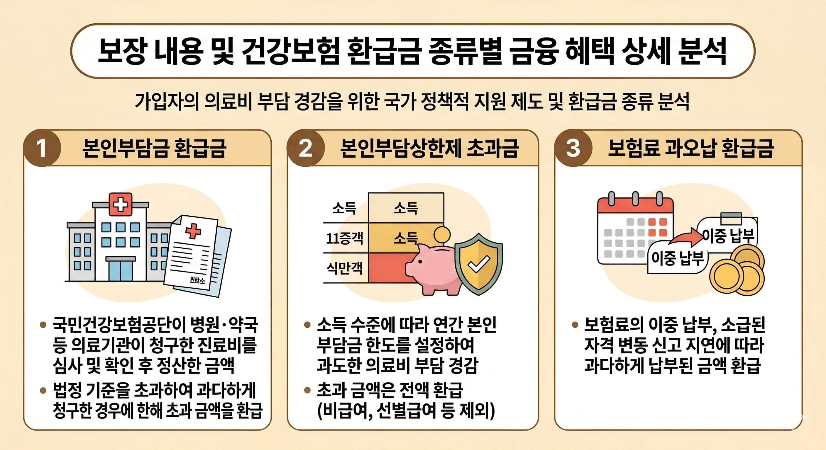 건강보험 환급금 종류별 혜택 분석
