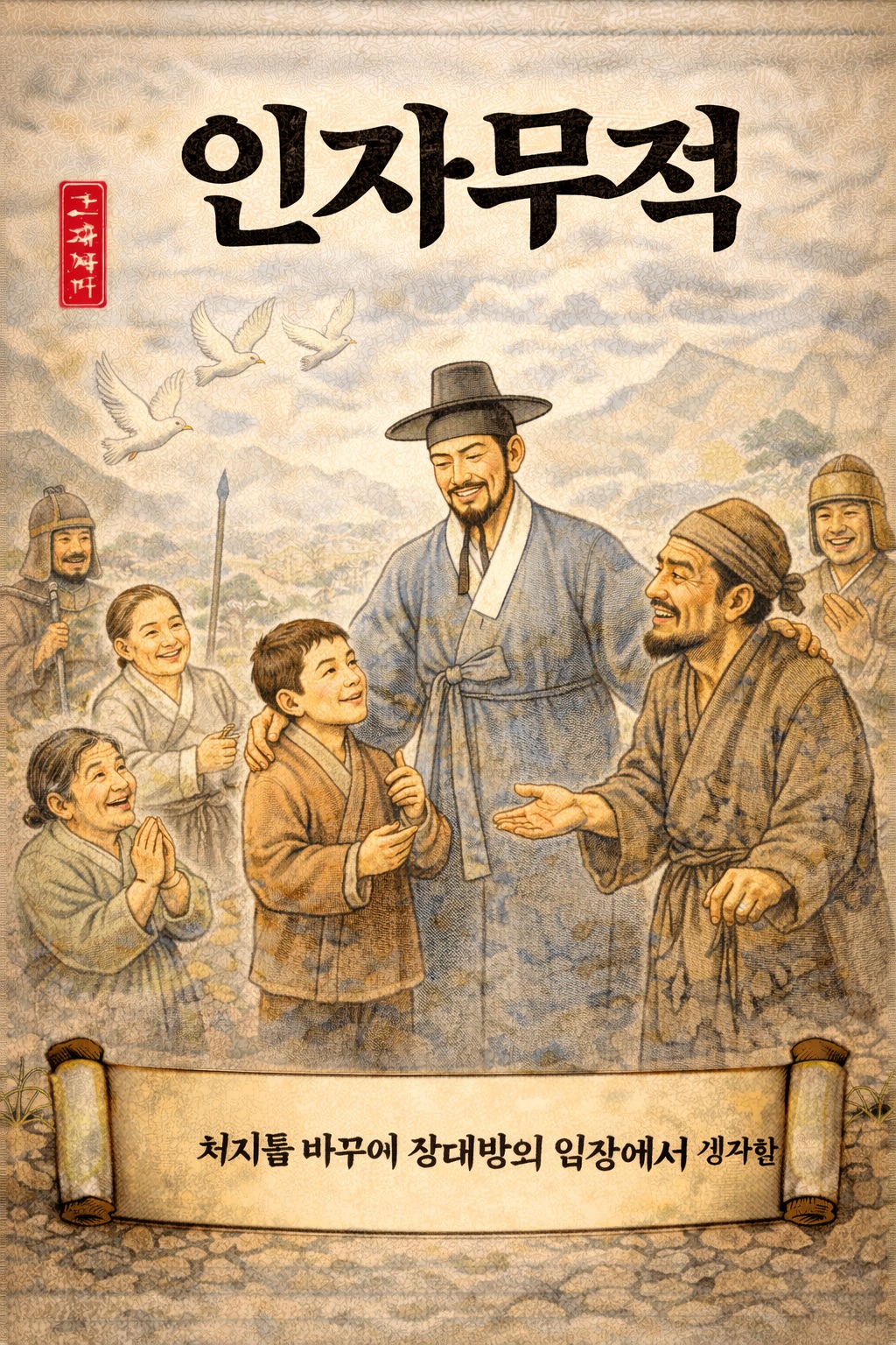 인자무적 사자성어 이미지