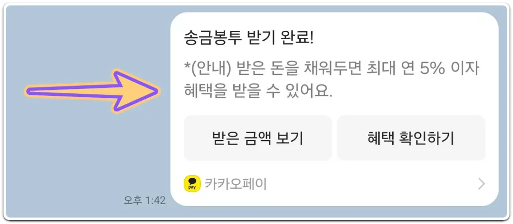 카카오페이-사용법-송금받기-확인