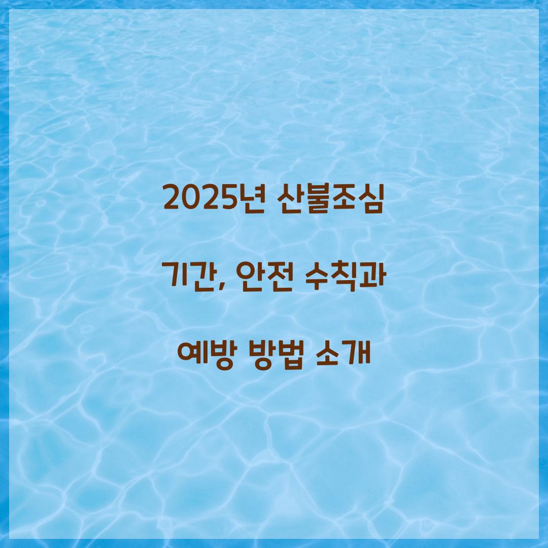 2025년 산불조심 기간