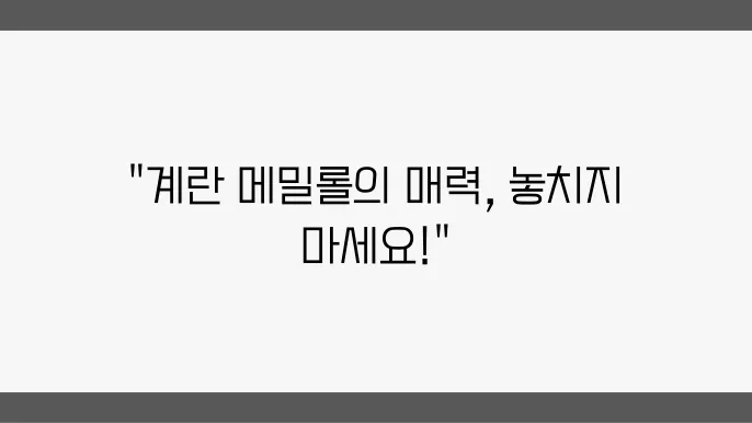 MZ세대가 사랑하는 장민호 계란 메밀롤