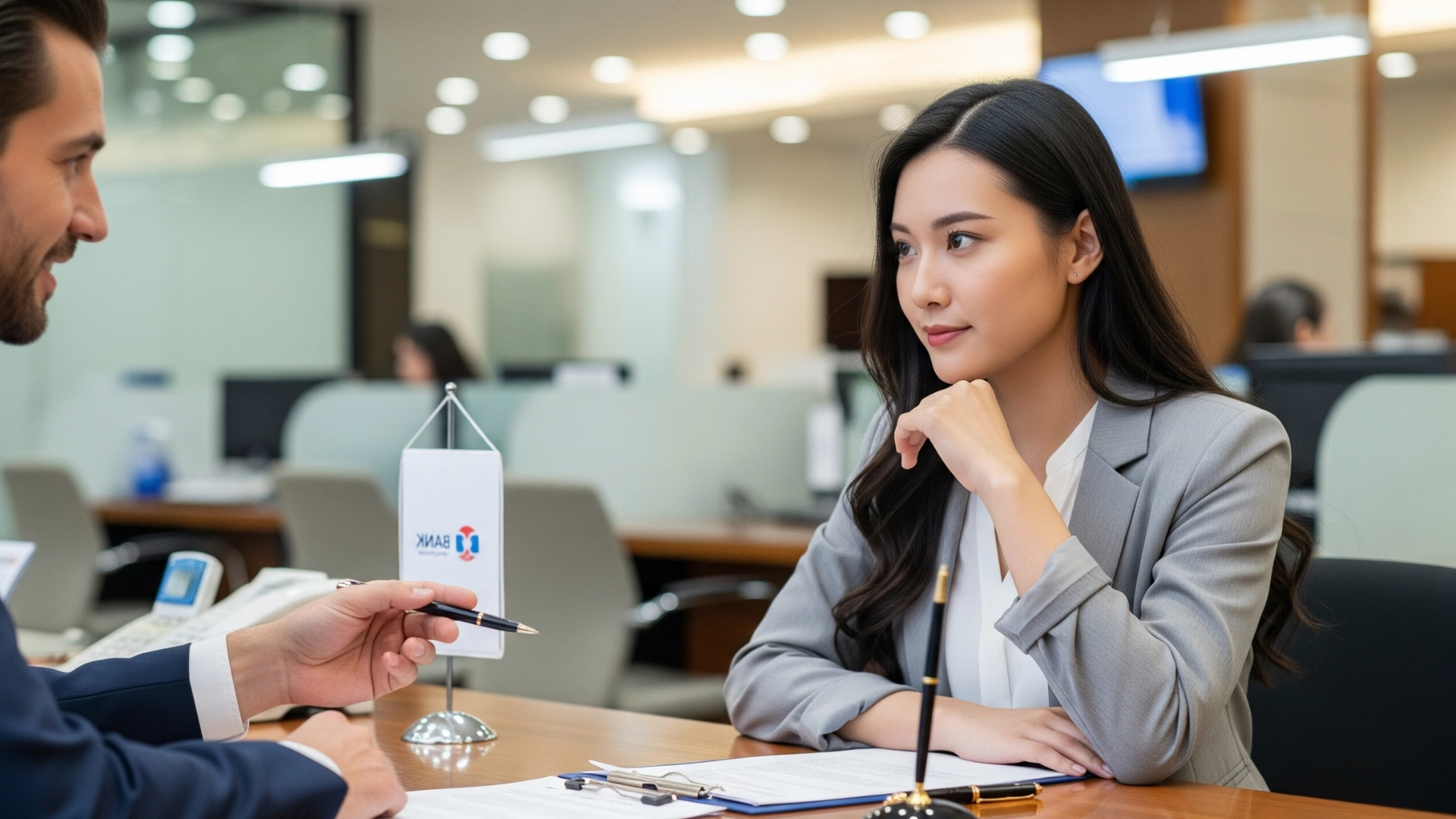 은행 대출 상담 받는 사람