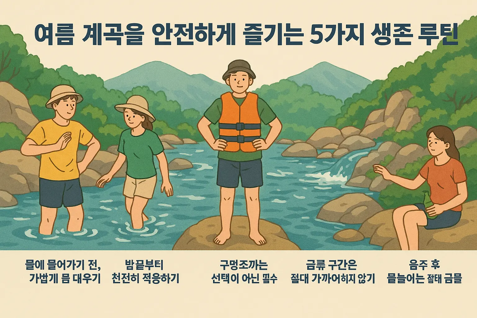 여름 계곡을 안전하게 즐기는 5가지 생존 루틴