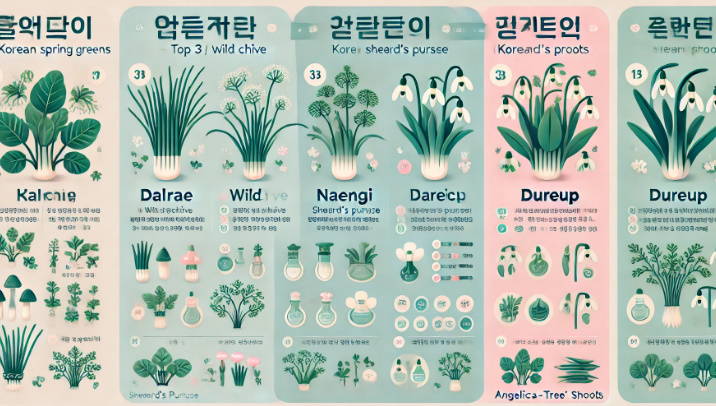 봄나물 TOP3 맛·영양 비교 관련 이미지