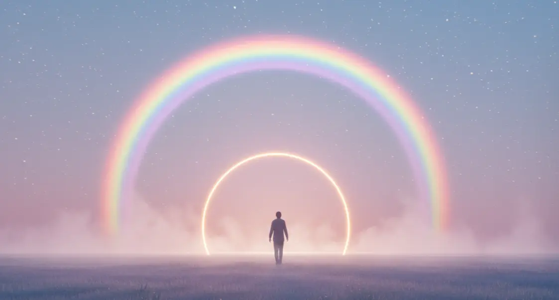 무지개 아래를 걷는 꿈