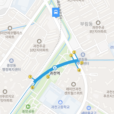 과천주공8.9단지에서 인천공항 공항버스(8842번) 타는 곳