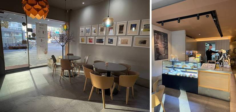 입구쪽 자리 및 주문하는 곳