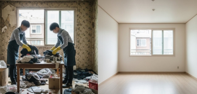 안동 고독사청소 후 마무리