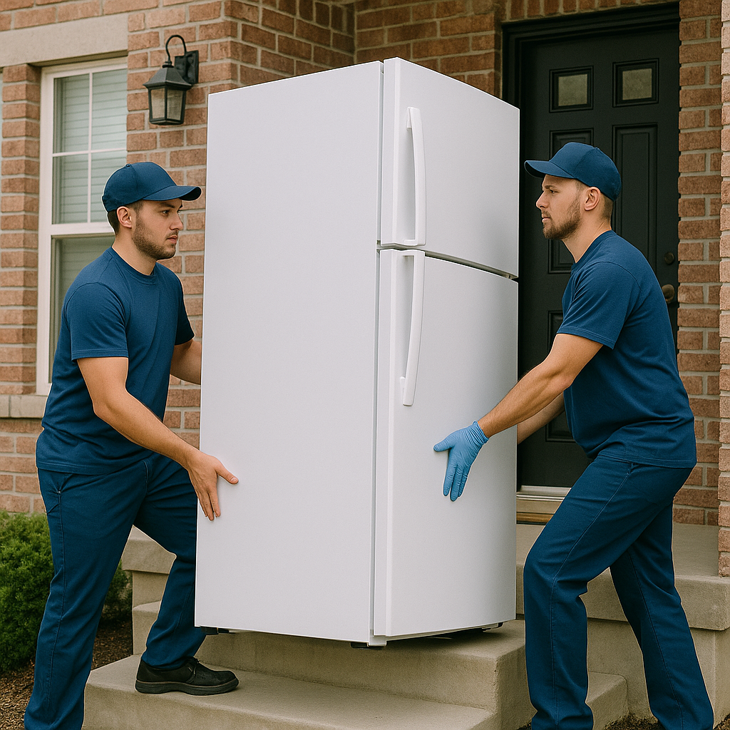 냉장고 나르고 있는 모습