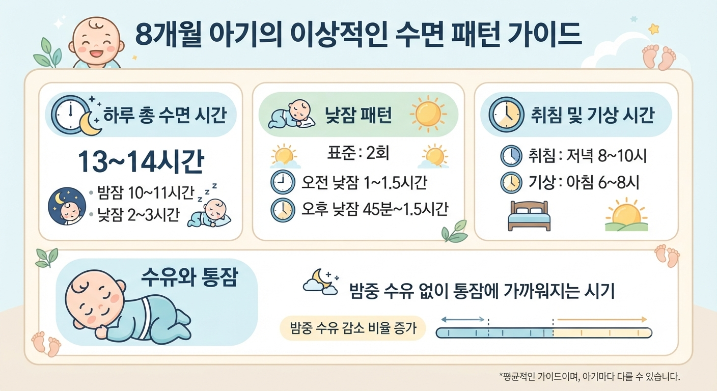8개월 아기 하루 수면시간 낮잠 패턴