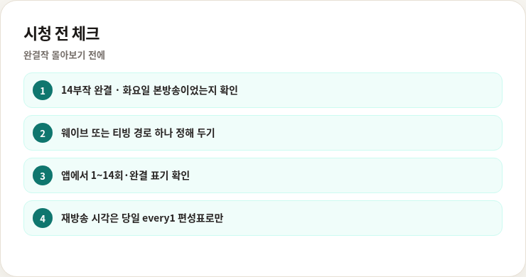 시청 전 체크