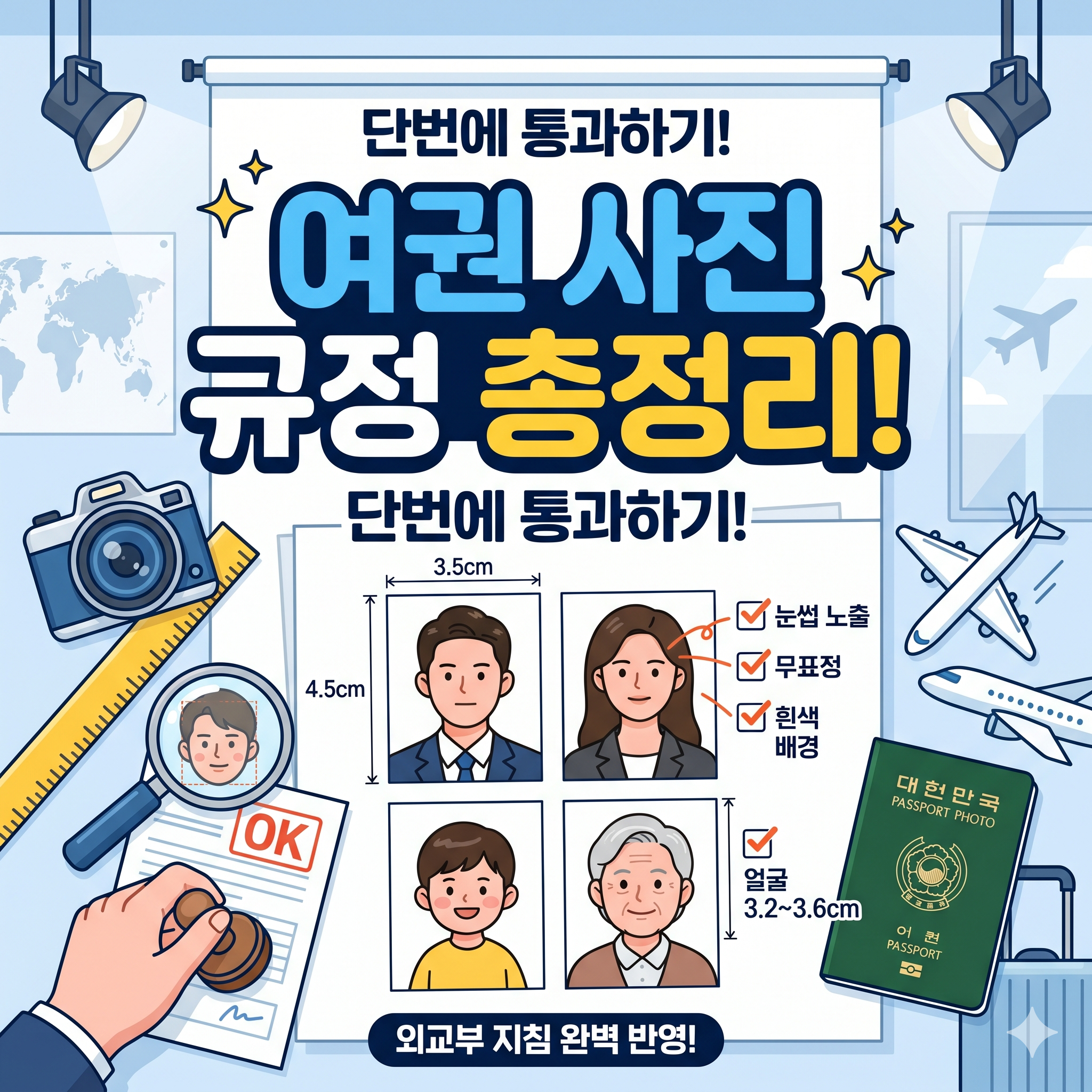 여권사진 규격 완벽 정리: 실패 없는 촬영을 위한 필수 가이드