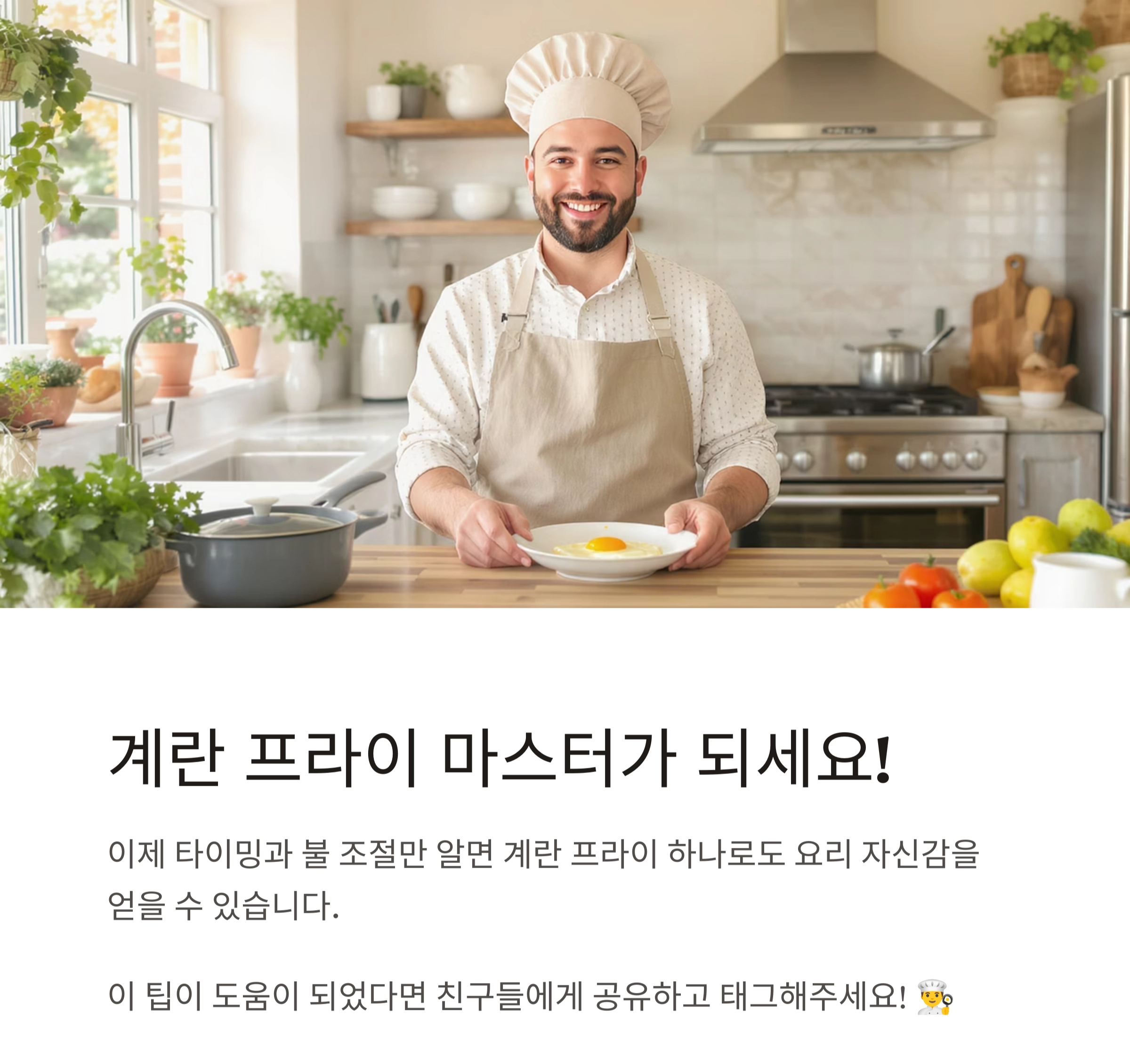 반숙부터 완숙까지, 계란 프라이 타이밍 완전 정복