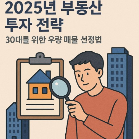 2025년 부동산 투자 전략: 30대를 위한 우량 매물 선정법