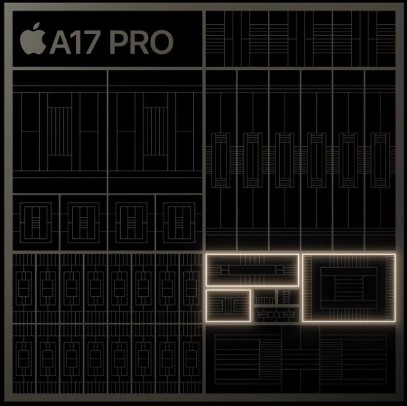 아이폰 15 프로 라인에 들어간 A17 PRO 칩 사진