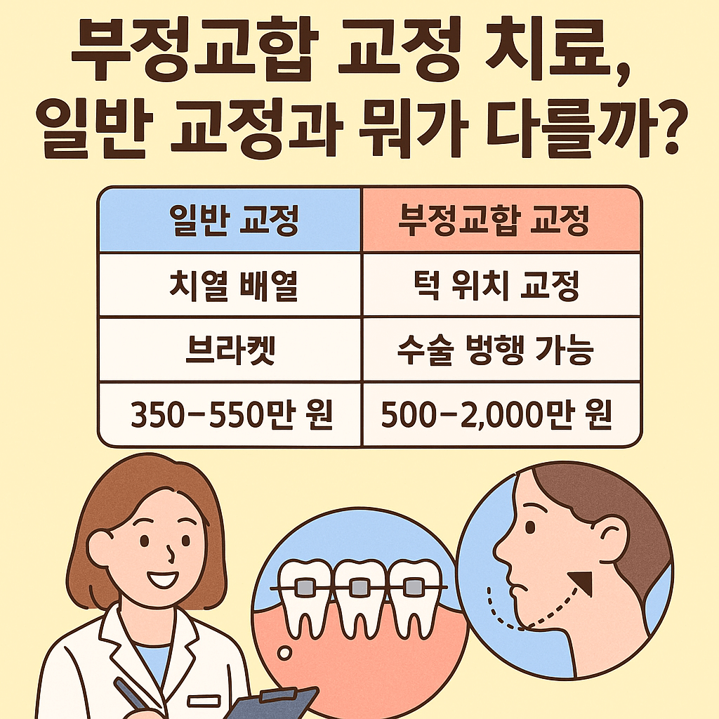 부정교합 교정 치료, 일반 교정과 뭐가 다를까