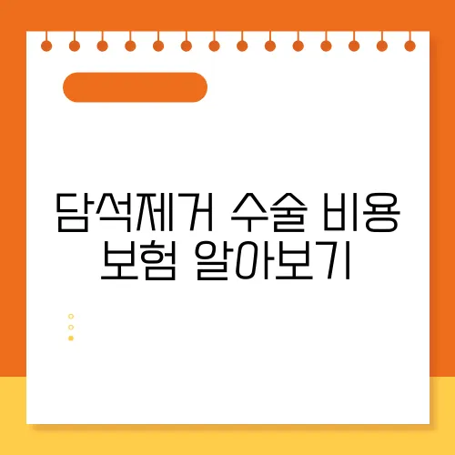 담석제거 수술 비용 보험 알아보기
