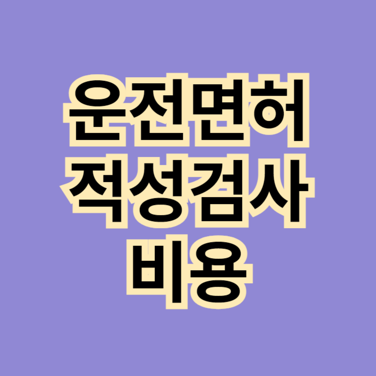 운전면허-적성검사-비용