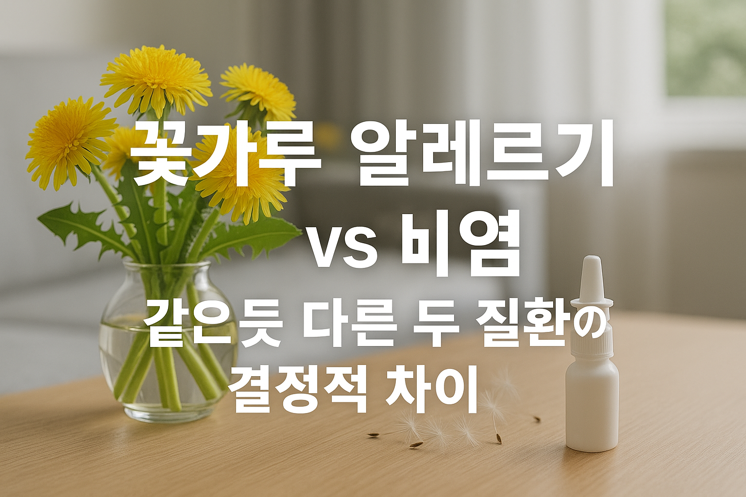 꽃가루 알레르기 vs 비염
