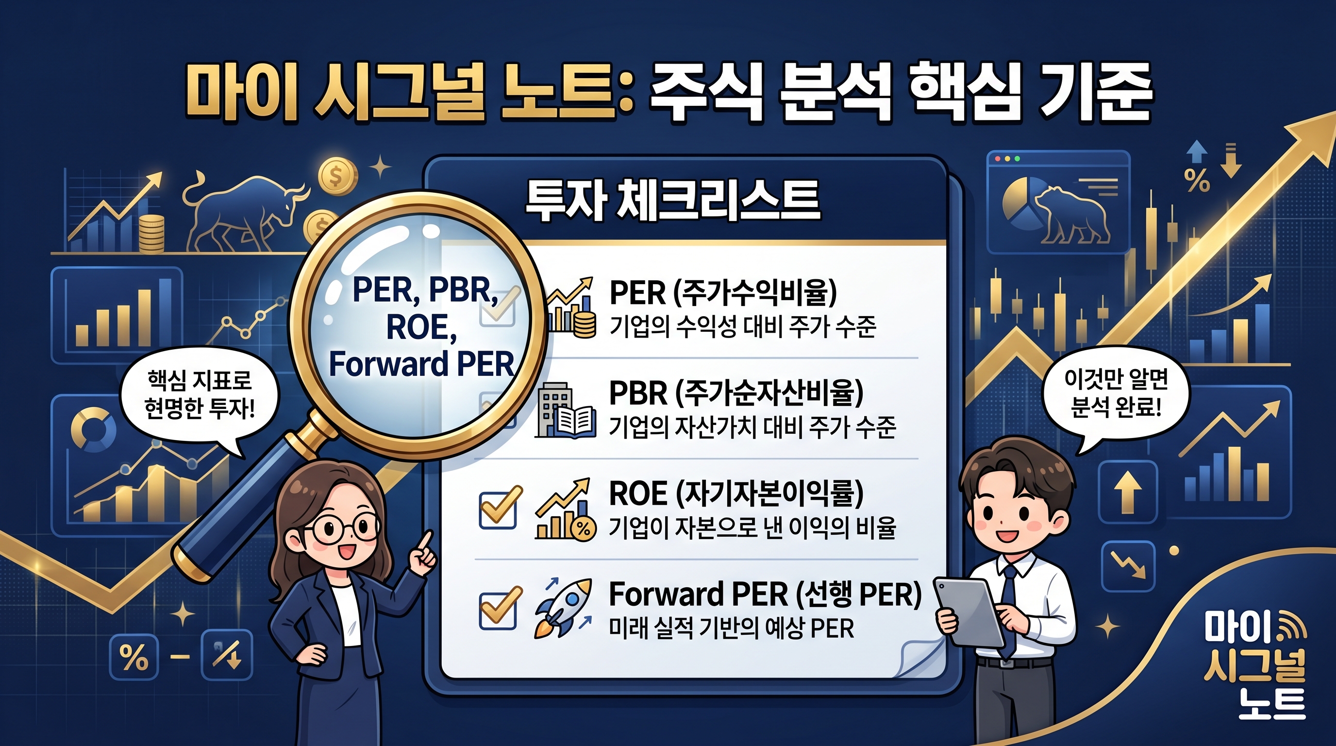 주식 PER 체크리스트 인포그래픽 - 초보 투자자용 저평가주 확인 방법