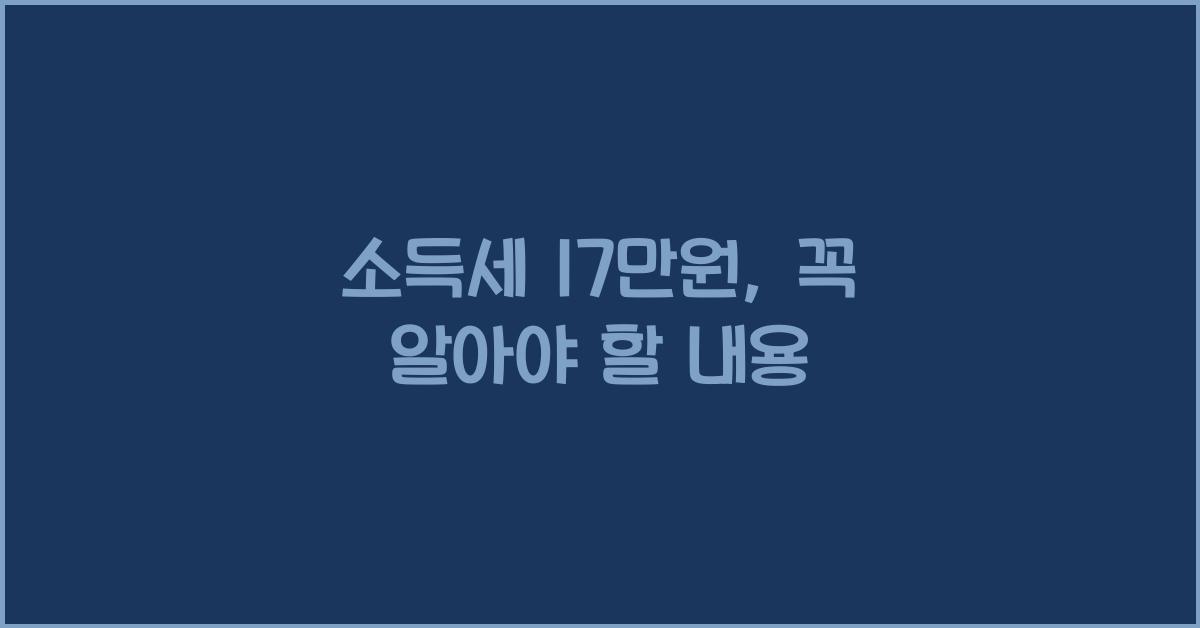 소득세 17만원