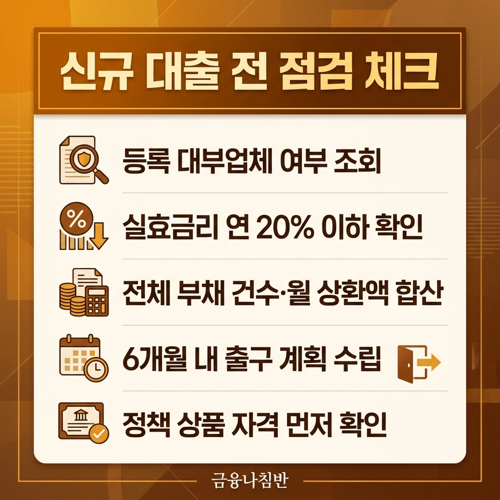 신규 대출 전 점검 체크