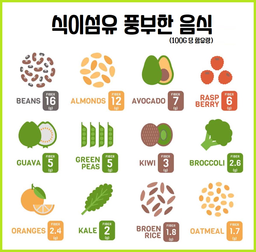식이섬유 풍부한 음식