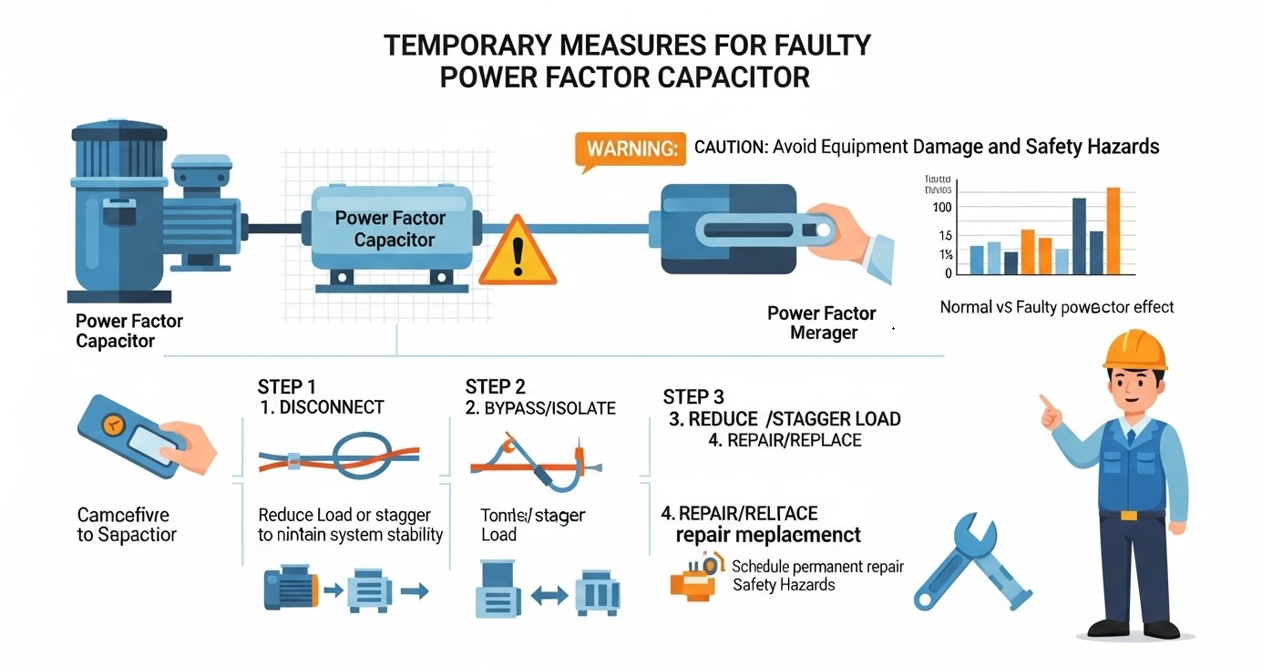 진상콘덴서 고장 시 임시조치 방법