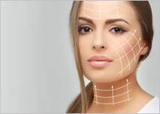 히알루론산 이미지와 피부탄력이 개선된 여성의 이미지